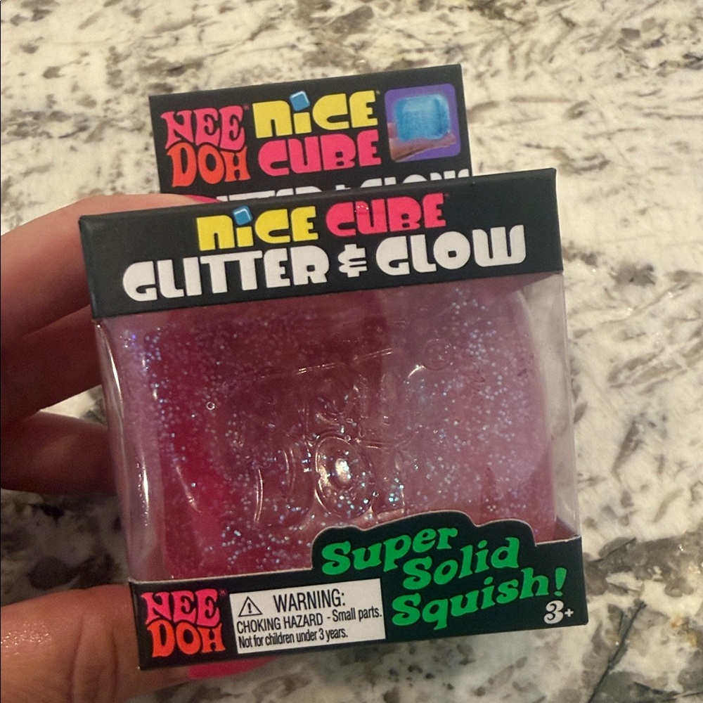 Needoh nice cube glitter and glow squishy toy cube